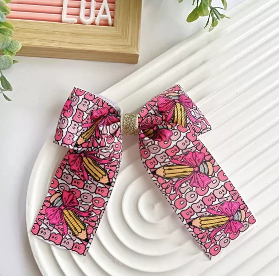 Okul temalı fiyonk pens toka 