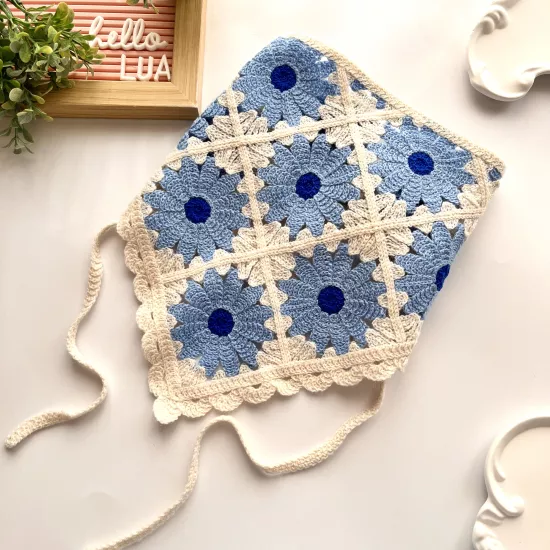 Çiçekli bohem örgü Pinterest Bandana 