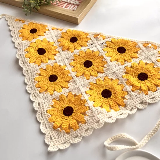 Çiçekli bohem örgü Pinterest Bandana 