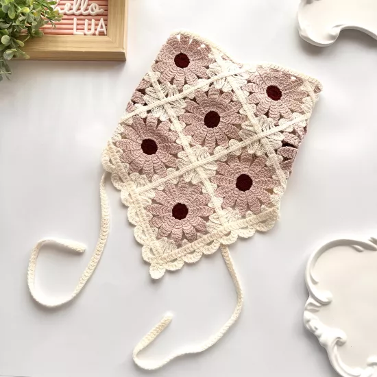 Çiçekli bohem örgü Pinterest Bandana 