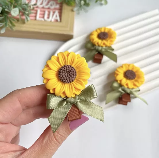 Ayçiçeği figürlü pens toka adet