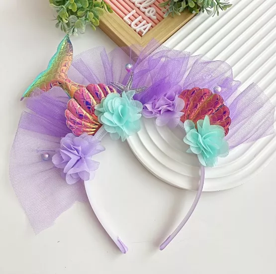 Denizkızı temalı kız çocuk taç 