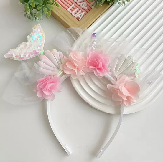 Denizkızı temalı kız çocuk taç 