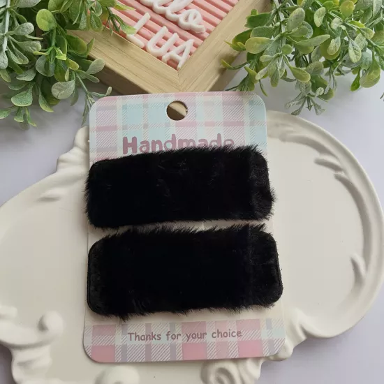 Peluş çıtçıt toka çifti