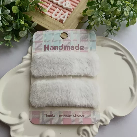 Peluş çıtçıt toka çifti